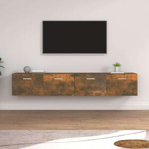 2 db füstös tölgy színű szerelt fa faliszekrény 100x36,5x35 cm