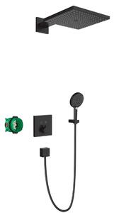 Hansgrohe Raindance E - Zuhanyszett 300 termosztáttal ShowerSelect rejtett, matt fekete 27939670