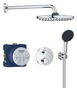 Grohe Precision - Zuhanyszett termosztáttal rejtett beépítéshez, 25 cm átmérőjű, króm színű 34883000