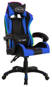 Gamer Szék - RGB LED - Kék-Fekete