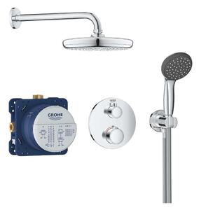 Grohe Precision Trend - Zuhanyszett termosztáttal, rejtett beépítéshez, 2 fúvókával, króm 34733002
