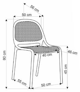 K532 kerti szék - fekete