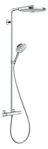Hansgrohe Raindance Select S - Zuhanyszett termosztáttal, 300 mm, 2 fúvóka, fehér/króm 27133400