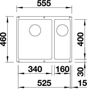 BLANCO SUBLINE 340/160-U, BLA-523548