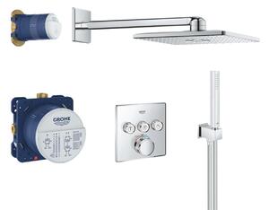 Grohe Grohtherm SmartControl Perfect - Zuhanyszett termosztáttal, rejtett beépítéshez, 310 mm, 2 fúvókával, króm 34706000