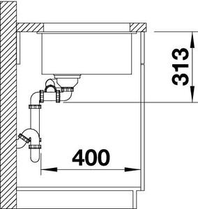 BLANCO SUBLINE 340/160-U, BLA-523548