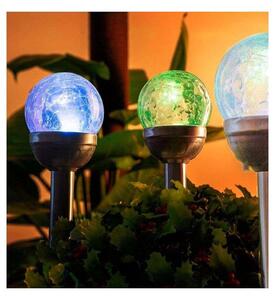 Polifach napelemes RGB Lámpa 18cm (P-482) #szürke 12db