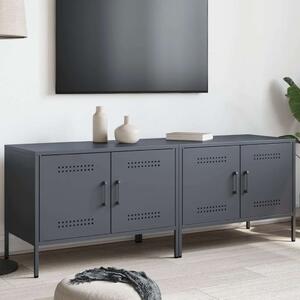 VidaXL Acél TV-szekrény Szett - Antracitszürke - 2 db