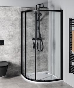 Gelco Gelco, SIGMA SIMPLY BLACK négyzet alakú zuhanyparaván 800x800mm, R550, átlátszó üveg, GS5580B