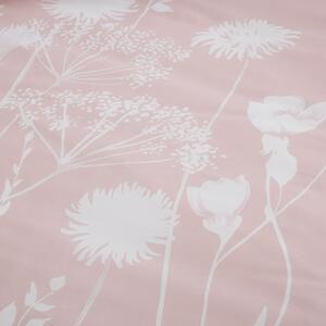 Fehér-rózsaszín egyszemélyes ágyneműhuzat 135x200 cm Meadowsweet Floral – Catherine Lansfield