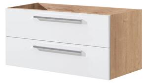 Mereo Mereo, Bino, fürdőszoba szekrény 121 cm, fehér-tölgy arlington, MER-CN673S