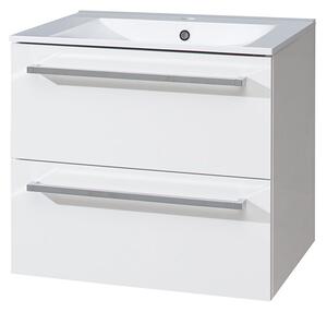 Mereo Mereo, Bino, fürdőszoba szekrény kerámia mosdóval 61 cm, fehér, MER-CN660