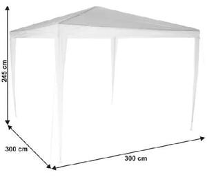 Party sátor 3x3 m - Fehér színben - MS-457