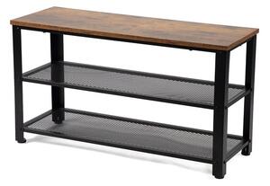 Fekete acél cipőtartó 80x45x30 cm Arne – Bonami Essentials