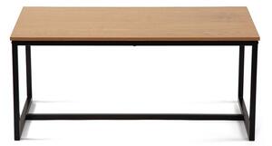 Natúr színű dohányzóasztal tölgyfa dekorral 47x90 cm Norden – Bonami Essentials