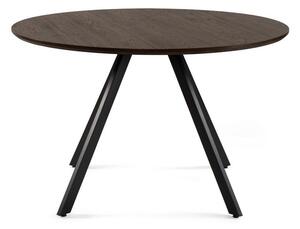 Kerek étkezőasztal diófa dekorral ø 120 cm Rivo – Bonami Essentials