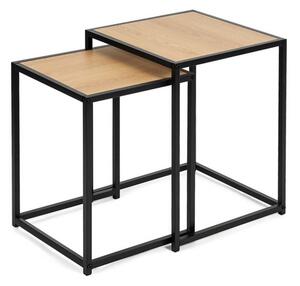 Tárolóasztal szett tölgyfa dekorral 2 db-os 38x38 cm Noah – Bonami Essentials