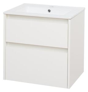 Mereo Mereo, Opto, fürdőszoba szekrény kerámia mosdóval 61 cm, fehér, MER-CN910