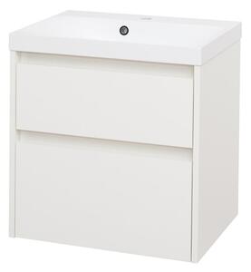 Mereo Opto öntött márvány fürdőszobai szekrény 61cm fehér MER-CN910M