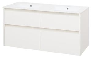 Mereo Mereo, Opto, fürdőszoba szekrény kerámia mosdóval 121 cm, fehér, MER-CN913