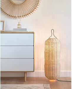 Natúr színű állólámpa rattan búrával (magasság 80 cm) Lumisa – Kave Home