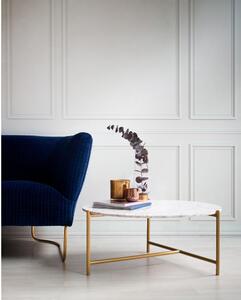 Fehér márvány kerek dohányzóasztal ø 80 cm Morgans – Really Nice Things