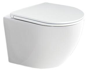 Mereo Mereo, WC függesztett kapucnis, RIMLESS, 490x370x360, kerámia, incl. ülések CSS113S, MER-VSD82S