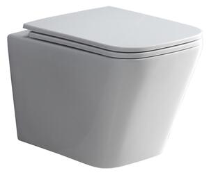 Mereo Mereo, kapucnis függő WC, RIMLESS, 490x340x350, kerámia, incl. ülések, MER-VSD83S
