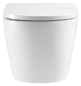 Mereo Mereo, falra akasztható kapucnis WC, csendes öblítés, RIMLESS, 495x360x370, kerámia, incl. ülések CSS115SN, fehér fényes, MER-VSD82T2