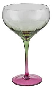 DIVINE koktél pohár 380ml, zöld/pink