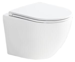 Mereo Mereo, falra akasztható kapucnis WC, csendes öblítés, RIMLESS, 495x360x370, kerámia, incl. ülések CSS113S, MER-VSD82T1