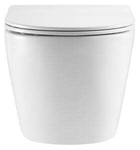 Mereo Mereo, kapucnis falra szerelhető WC, Smart Flush RIMLESS, kerámia, incl. ülések, MER-VSD85T1