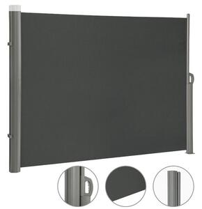 Kültéri kihúzható szélfogó, térelválasztó–160×400 cm, antracit