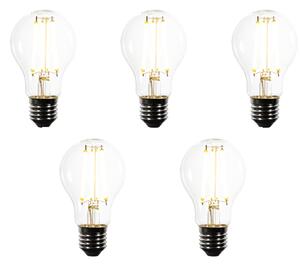 5 darabos E27-es dimmelhető LED izzókészlet A60 átlátszó 7,2W 1521 lm 3000K