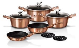 BERLINGER HAUS BH-1220N 10 részes edénykészlet, Rose Gold Metallic Line (BH/1220N)