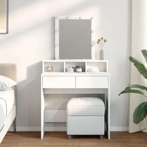 VidaXL Sminkasztal LED-del - Fehér - 80x41x144,5cm