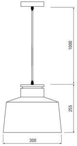Lámpa Mennyezeti lámpatest MARGUS ,2911,AC220-240V,50/60Hz,1*E27,IP20,átmérő 30cm,egyes,fekete