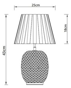 Lámpa Asztali lámpatest MUNO , 5426, max.250V, 50/60Hz, 1*E27, max.25 W, átmérő 25 cm, IP20, fekete