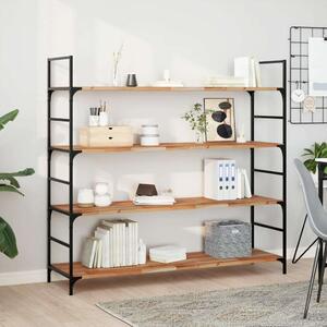 VidaXL 4 db olajbevonatú tömör akácfa függőpolc 160 x 40 x 2 cm