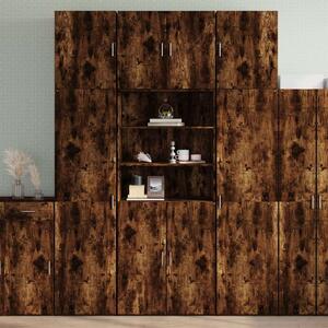VidaXL füstös tölgy színű szerelt fa magasszekrény 80 x 42,5 x 249 cm