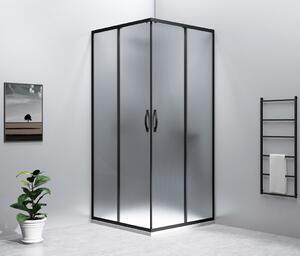 Gelco Gelco, SIGMA SIMPLY BLACK négyzet alakú zuhanyparaván 900x900 mm, sarokbemenet, Tégla üveg, GS2490B-02