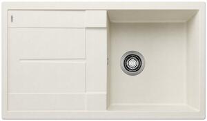 Blanco Metra 5 S, szilgránit mosogató 860x500x190 mm, 1 kamrás, puha fehér, BLA-527110
