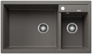 Blanco Metra 9, szilgránit mosogató 860x500x190 mm, 2-kamrás, szürke vulkán, BLA-527304