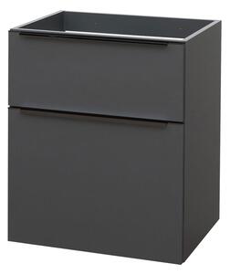Mereo Mereo, Mailo, fürdőszoba szekrény 61 cm, fehér, tölgy, antracit, MER-CN530SB