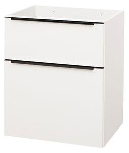 Mereo Mereo, Mailo, fürdőszoba szekrény 61 cm, fehér, tölgy, antracit, MER-CN540SB