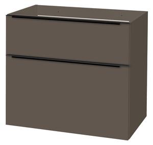 Mereo Mereo, Mailo, fürdőszoba szekrény 81 cm, fehér, tölgy, antracit, MER-CN561SB