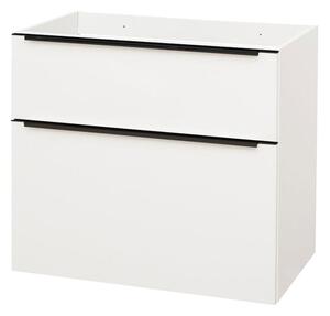 Mereo Mereo, Mailo, fürdőszoba szekrény 81 cm, fehér, tölgy, antracit, MER-CN541SB