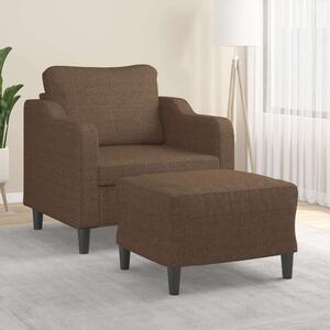 VidaXL barna szövet kanapéfotel lábtartóval 60 cm
