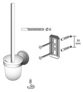 BISK Erga Deco, WC kefe, antik sárgaréz, ERG-00412