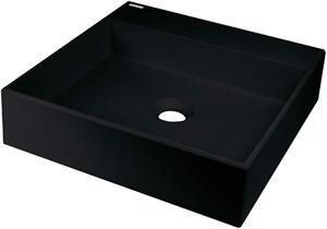 Deante Correo, gránit munkalap mosogató 400x400x100 mm, fekete matt, DEA-CQR_NU4S
